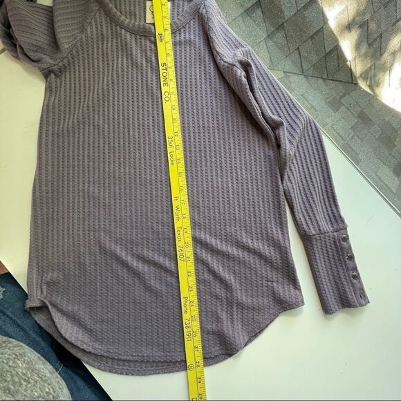 Chaser Thermal Knit Purple/Lavender Scoop Neck Long Sleeve Pullover Top-Small‎ - Picture 8 of 10
